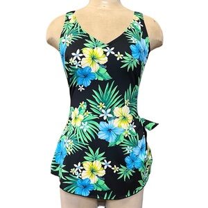 Roxanne Sarong Front Swimdress Swim Dress Swimsuit One Piece Bra Size 10 34D